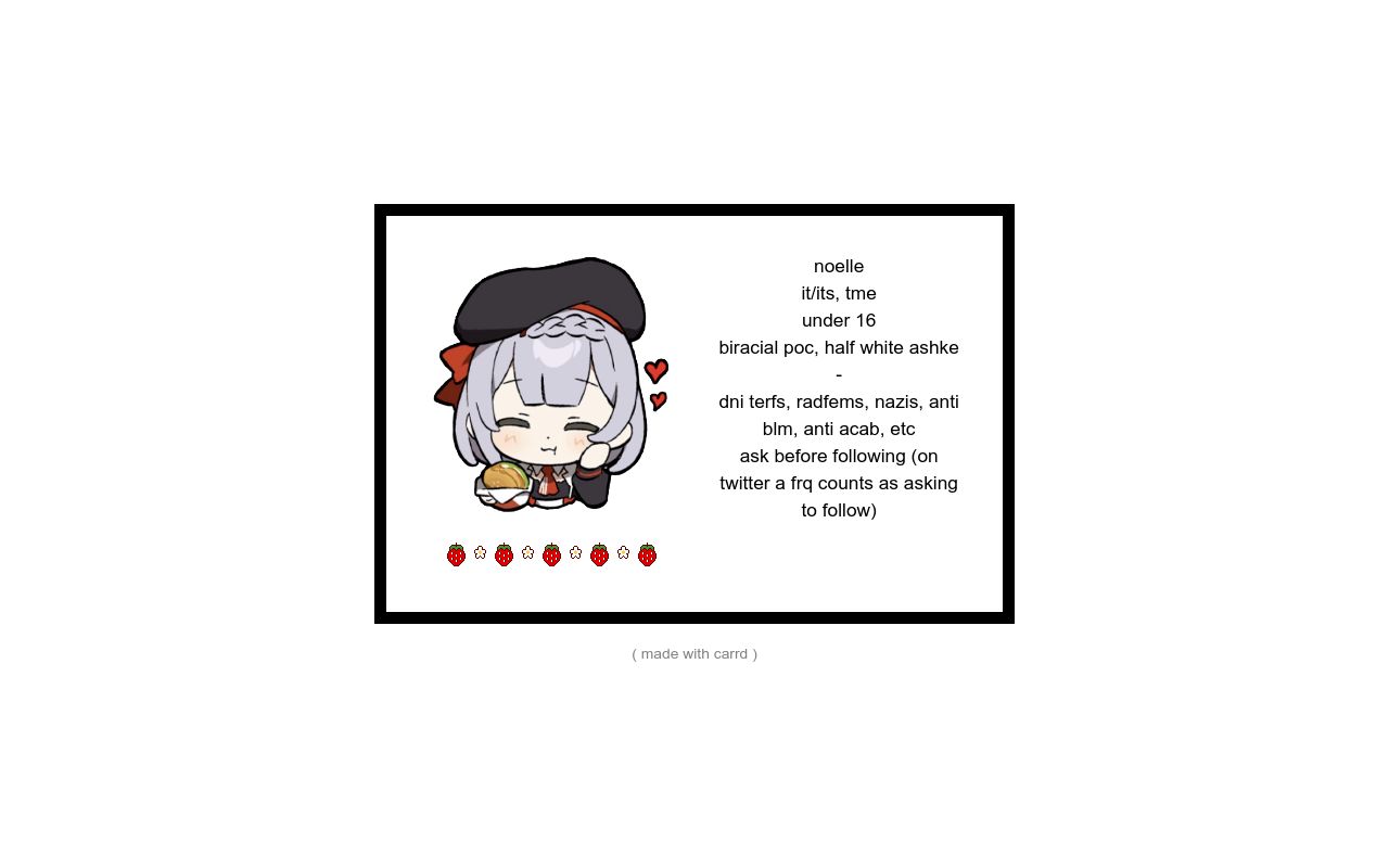 Carrd profile picture for @hamburger